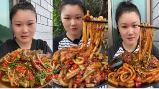 New vlog video Noodles Spicy Chicken Eatingfoodie foodmukbangasmr foodfoodi [upl. by Aicela]