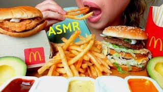 No Talking ASMR McDonalds Big MAC Cheeseburger Fries amp Chicken Sandwich 먹방 Eating Sounds [upl. by Eilrahc]