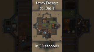 Rimworld Oasis in the Desert Base Timelapse [upl. by Aehsan411]