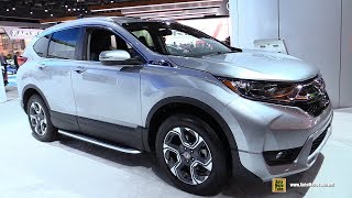 2018 Honda CRV EXL AWD  Exterior and Interior Walkaround  2018 Detroit Auto Show [upl. by Beall186]