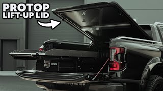 Ford Ranger Wildtrak 2023 ProTop Alloy LiftUp Tonneau Lid [upl. by Dutchman]