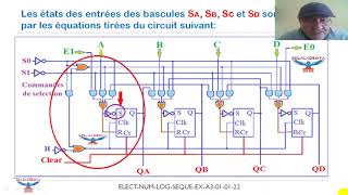 Electronique numérique Registre à décalage [upl. by Kcirednek579]