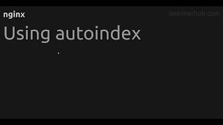 Using autoindex [upl. by Ekralc]