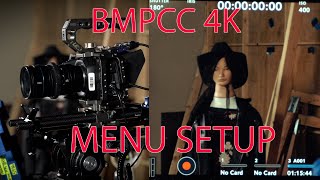 The Blackmagic Pocket Cinema Camera 4K Part 4 Setting up the Menu System [upl. by Eilagam]