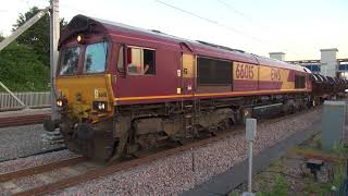 66015 and 66056 thrash out of Bromsgrove [upl. by Nylrehs724]