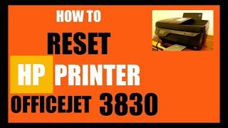 How To RESET HP OfficeJet 3830 AllInone Printer To Factory Default Setting review [upl. by Aseretairam]