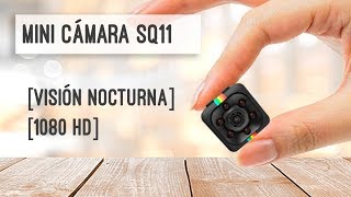 Mini Cámara SQ11 HD 1080p Unboxing y prueba en español [upl. by Mairim]