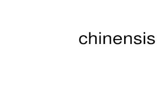 How to pronounce chinensis [upl. by Ettennaj]