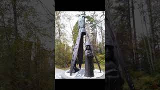 Totem Poles in Stanley park Vancouver [upl. by Artemisa]