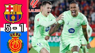 Barcelona vs Mallorca 5  1🔴Raphinha Brace🔥Matchday LaLiga 20242025🔴Highlights amp All Goal🔴 [upl. by Candice]