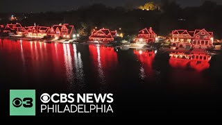 Philadelphia landmarks light up red for Phillies postseason run [upl. by Vaules]