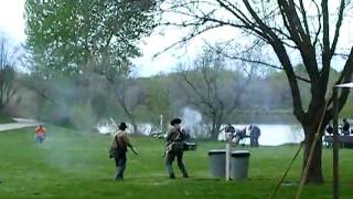 civil war reenactment at eagle island state park pt 5 gun fight [upl. by Aniat]