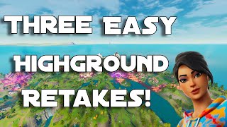 Three Easy Protected Highground Retakes Flashy  Fortnite Battle Royale [upl. by Bartel]