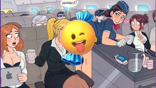 🙋‍♀️🛫 BEAUTIFUL STEWARDESSES  COMICS PLANE [upl. by Annehs167]