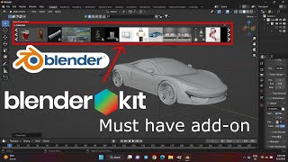 BlenderKit Addon  Blender 42 [upl. by Amlev]