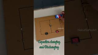 Capacitor charging and discharging 12 class physics science project shorts [upl. by Aret]