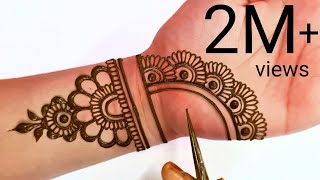 Asan stylish Diwali mehndi design  Black hand henna design  Asan Mehandi design [upl. by Radford380]