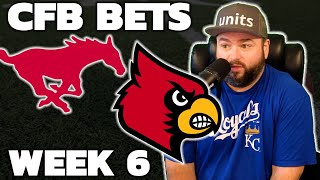 SMU vs Louisville Week 6 Bets  College Football Picks With Kyle Kirms [upl. by Oidgime]