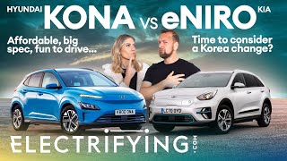 New Hyundai Kona Electric vs Kia eNiro – Two sisters only one winner  Electrifying [upl. by Yentruoc]