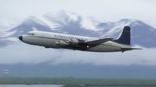 Vintage Everts DC6 in action in Alaska  N747CE  2021 [upl. by Larok]