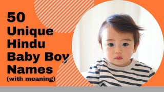 Top 50 Hindu Baby Boy Names with meaning  Spiritual Hindu Baby Boy Names  Unique Hindu Boy Names [upl. by Anerom377]