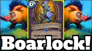 ELWYNN BOAR is The Greatest Dinomancer Super Convoluted Combo  Hearthstone [upl. by Weikert408]