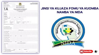 JINSI YA KUOMBA NAMBA YA NIDA ONLINE KWA KUJAZA FOMU 2024 [upl. by Amilah]