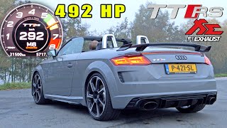 AUDI TT RS  STOCK vs TUNED  100200 SOUND amp AUTOBAHN POV [upl. by Nidya]