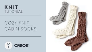 Knit Cozy Knit Cabin Socks [upl. by Livi]