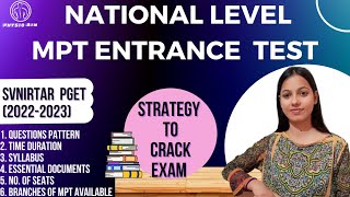 MPT ENTRANCE test  SVNIRTAR PGET  how to crack exam books amp syllabus svnirtar mptet mpt [upl. by Engedus]