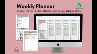 Weekly Planner Tutorial  Google Sheets Template [upl. by Rdnaskela]