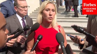 BREAKING NEWS Marjorie Taylor Greene Speaks To Reporters About Laura Loomer [upl. by Kcirttap]