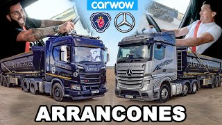 Mercedes Actros vs Scania R500  ARRANCONES ¡Camiones de 44 Toneladas [upl. by Llennod]