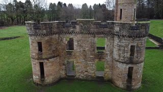 abandoned castle Scotland drone footage [upl. by Aikim]