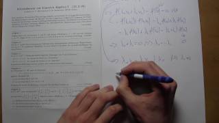 Klausur 1 Lineare Algebra I Aufgabe 1 [upl. by Rhpotsirhc]