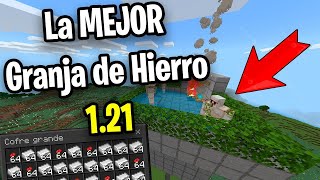 La granja de hierro mas facil de Minecraft Bedrock 1213 y mas versiones [upl. by Nohsreg]