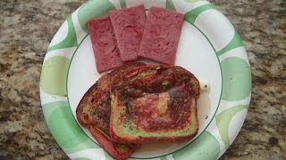 SassEsnacks ASMR Hawaiian Steak Spam  Rainbow Toast  Eating Sounds [upl. by Travis461]