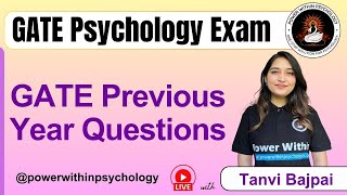 GATE Psychology PYQs Practice  Full Explanation [upl. by Ahsiniuq]