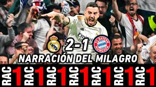 RAC1 REAL MADRID 21 BAYERN  EL MILAGRO DEL REAL MADRID EN RAC1 [upl. by Apurk]