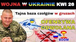 26 KWI Ukraińcy ODKRYWAJĄ i NISZCZĄ SEKRETNĄ BAZĘ CZOŁGÓW ROSJAN  Wojna w Ukrainie Wyjasniona [upl. by Elbart]