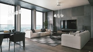 Modern living room interior [upl. by Ajram]