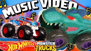 DO THE DINO CHOMP 🎶  But Its Hot Wheels Monster Trucks [upl. by Mile]