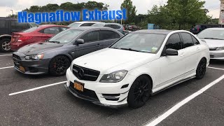 2013 C300 Magnaflow Exhaust2nd Cat DeleteResonator Delete [upl. by Onaicilef]