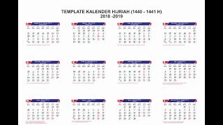 Download Kalender 1440 Hijriah Tahun 2019 [upl. by Vanhomrigh]