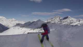 Fabien Maierhofer  Backcountry Slopestyle run 1  Swatch Skiers Cup 2014 [upl. by Kellyn]