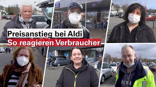 Videoumfrage Massive Preiserhöhung bei Aldi beeinflusst das Kaufverhalten der Flensburger [upl. by Willetta]