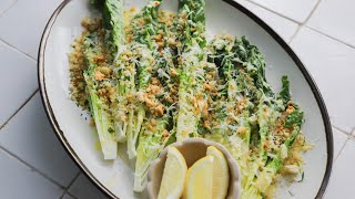 Caesar Salad Lettuce Spears Recipe [upl. by Ortiz]