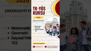 BİLİŞSEL AKADEMİ 2025 TR YÖS KURSU yöskursu [upl. by Merkle]