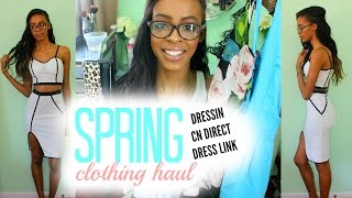 Spring TRYON Clothing Haul  Dressin Dresslink amp CN Direct ♡ Lawenwoss [upl. by Aitnis]