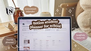 2024 NOTION TUTORIAL ✨✍🏻 Student Planner for School amp University 🎓 [upl. by Eelyrehc]